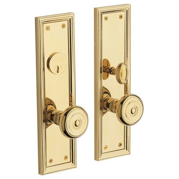 Double Cylinder Entry Handlesets Lifetime Brass, Baldwin Estate, Mfr#: 6547.003.DBLC